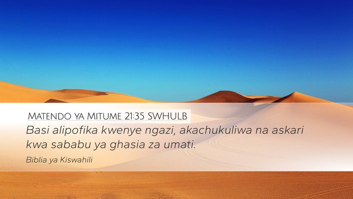 Matendo ya Mitume 21:35 SWHULB Bible Verse Image