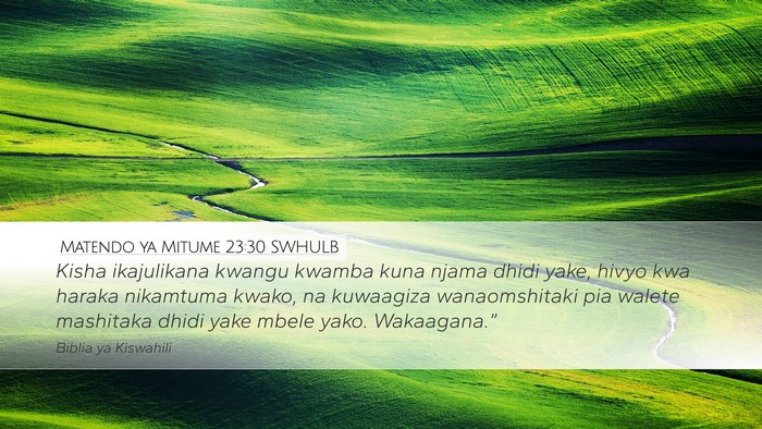 Matendo ya Mitume 23:30 SWHULB Bible Verse Image