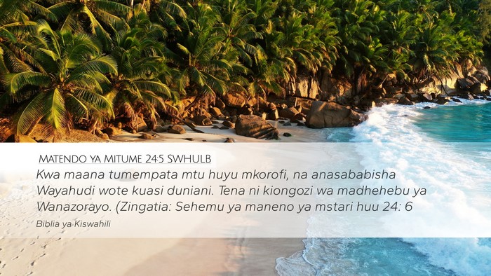 Matendo ya Mitume 24:5 SWHULB Bible Verse Image