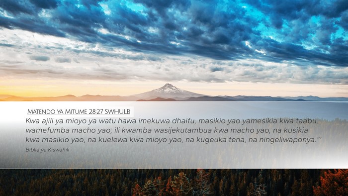 Matendo ya Mitume 28:27 SWHULB Bible Verse Image