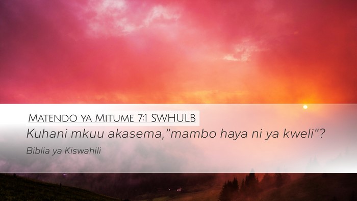 Matendo ya Mitume 7:1 SWHULB Desktop Wallpaper - Kuhani mkuu akasema,”mambo haya ni ya - Desktop Bible Verse Wallpaper