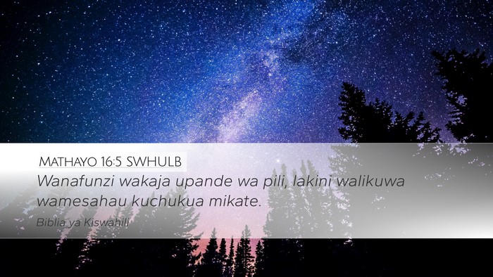 Mathayo 16:5 SWHULB Bible Verse Image