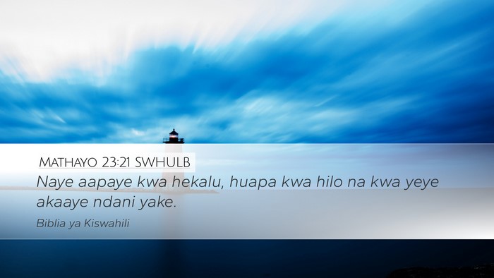 Mathayo 23:21 SWHULB Bible Verse Image