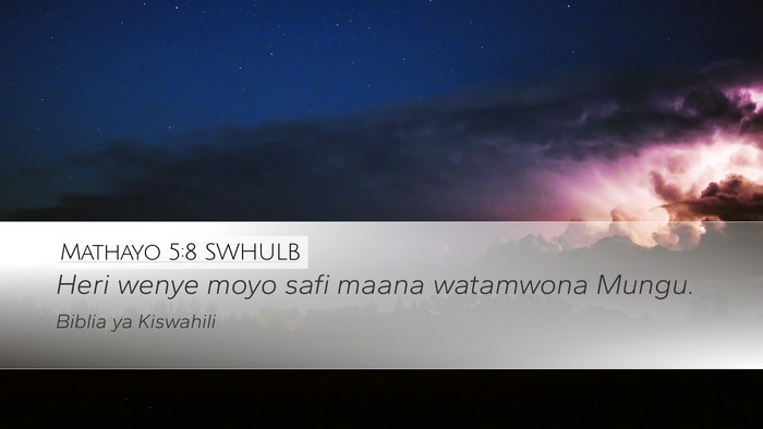Mathayo 5:8 SWHULB Bible Verse Image