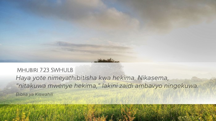 Mhubiri 7:23 SWHULB Bible Verse Image