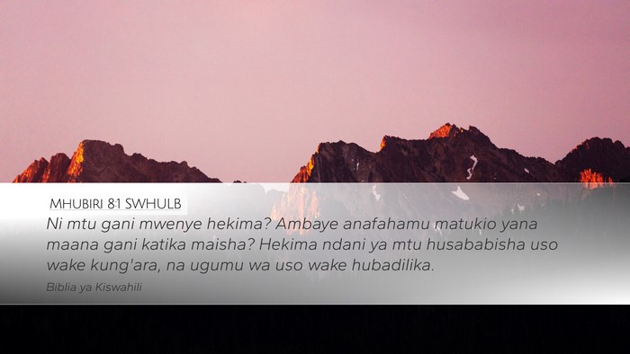 Mhubiri 8:1 SWHULB Bible Verse Image