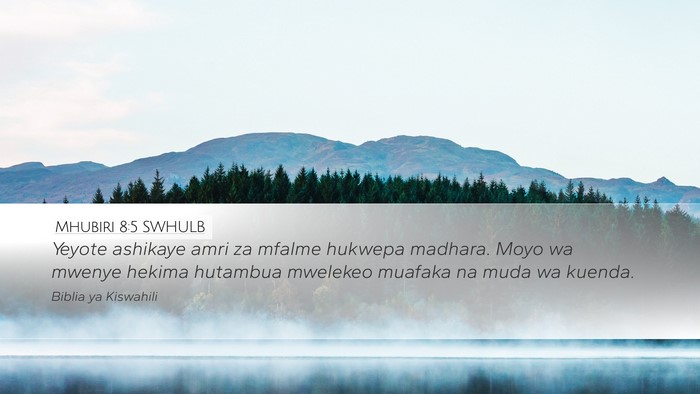 Mhubiri 8:5 SWHULB Bible Verse Image