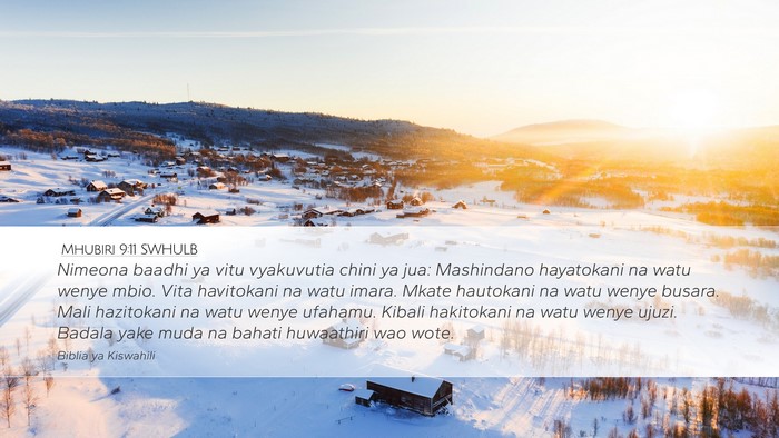 Mhubiri 9:11 SWHULB Bible Verse Image