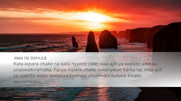 Mika 1:16 SWHULB Bible Verse Image