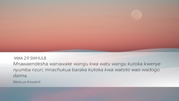 Mika 2:9 SWHULB Bible Verse Image