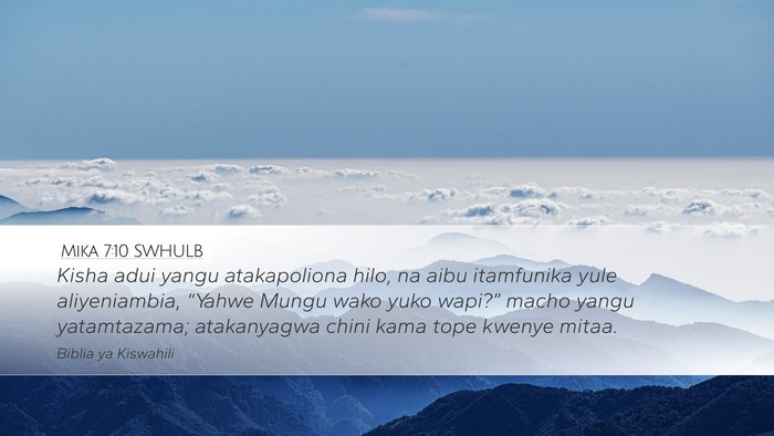 Mika 7:10 SWHULB Bible Verse Image