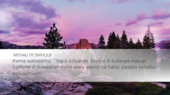 Mithali 1:11 SWHULB Bible Verse Image