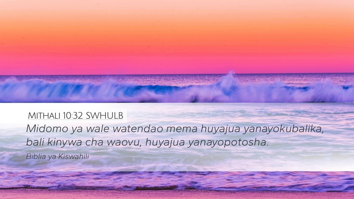 Mithali 10:32 SWHULB Bible Verse Image