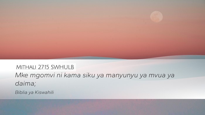 Mithali 27:15 SWHULB Bible Verse Image