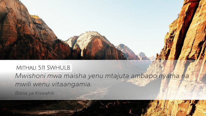 Mithali 5:11 SWHULB Desktop Wallpaper - Mwishoni mwa maisha yenu mtajuta ambapo nyama na - Desktop Bible Verse Wallpaper
