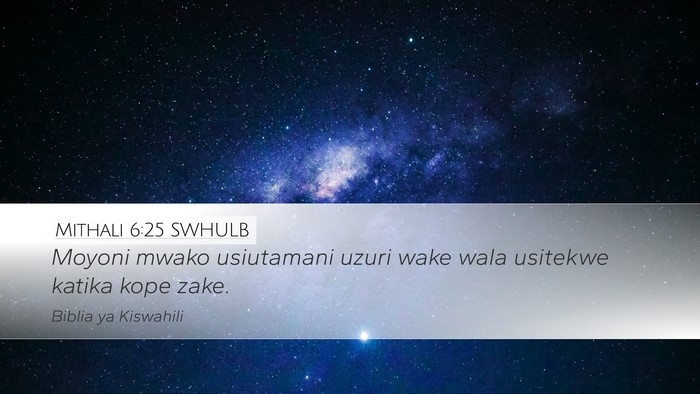 Mithali 6:25 SWHULB Bible Verse Image