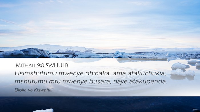 Mithali 9:8 SWHULB Bible Verse Image