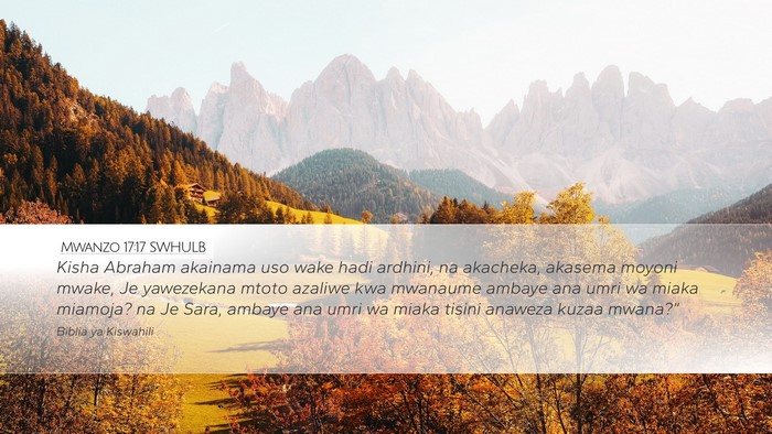 Mwanzo 17:17 SWHULB Bible Verse Image