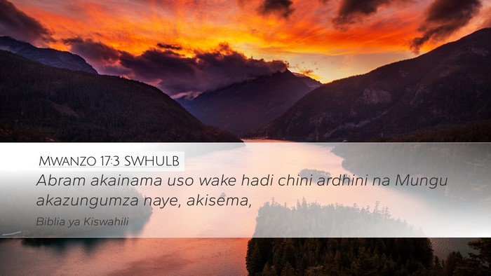 Mwanzo 17:3 SWHULB Bible Verse Image