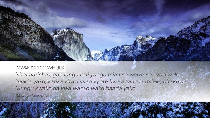 Mwanzo 17:7 SWHULB Bible Verse Image