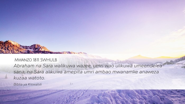 Mwanzo 18:11 SWHULB Bible Verse Image