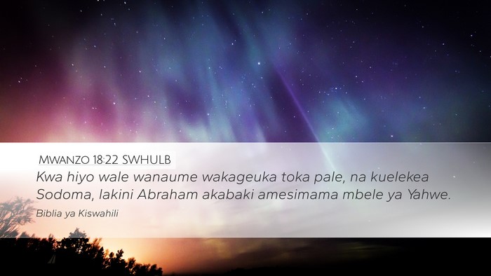 Mwanzo 18:22 SWHULB Bible Verse Image