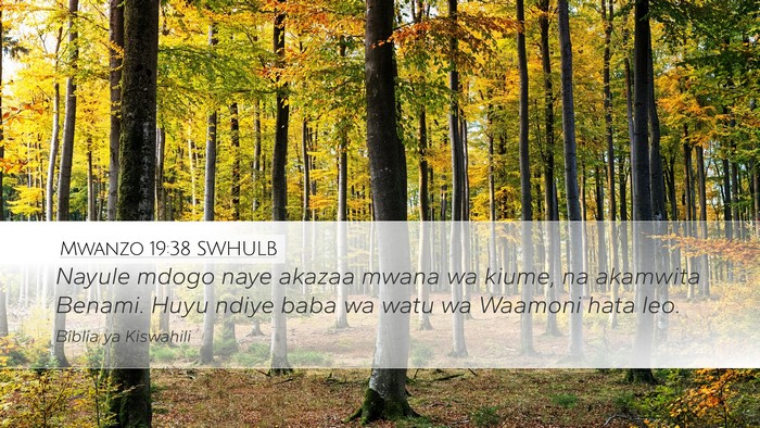 Mwanzo 19:38 SWHULB Bible Verse Image