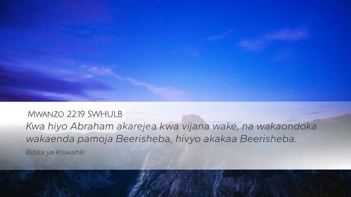 Mwanzo 22:19 SWHULB Bible Verse Image