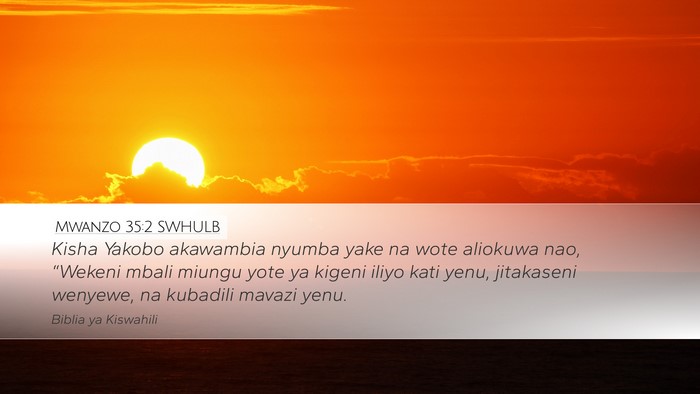 Mwanzo 35:2 SWHULB Bible Verse Image
