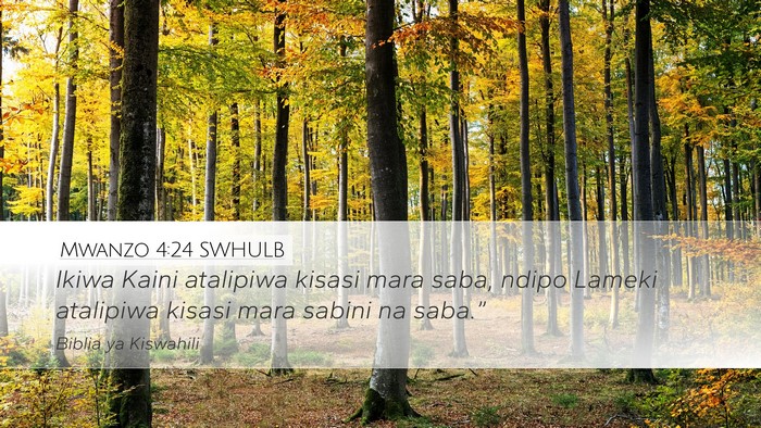 Mwanzo 4:24 SWHULB Bible Verse Image
