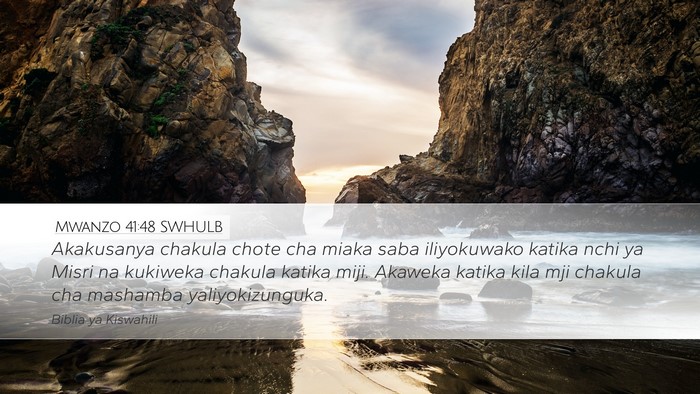Mwanzo 41:48 SWHULB Bible Verse Image