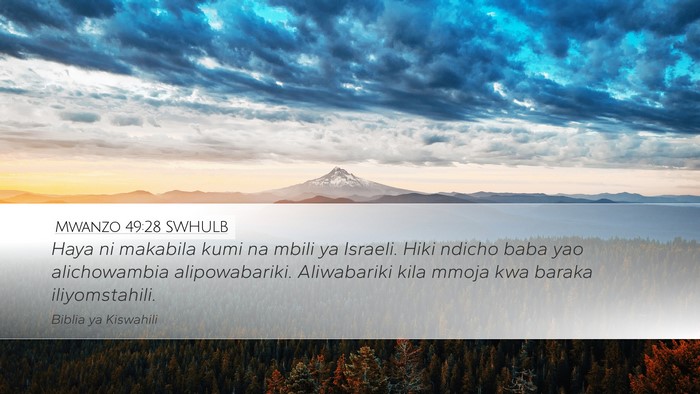Mwanzo 49:28 SWHULB Bible Verse Image