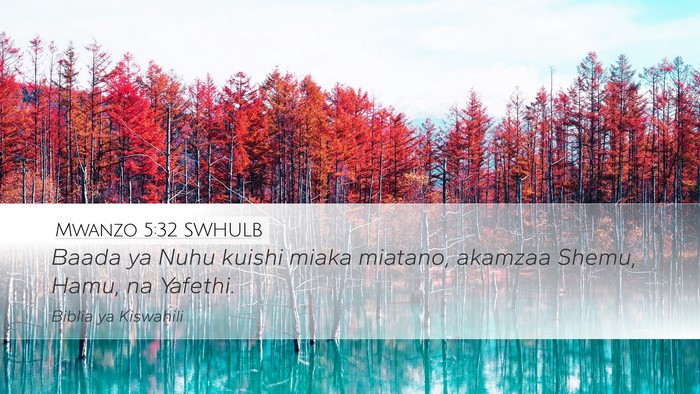 Mwanzo 5:32 SWHULB Bible Verse Image