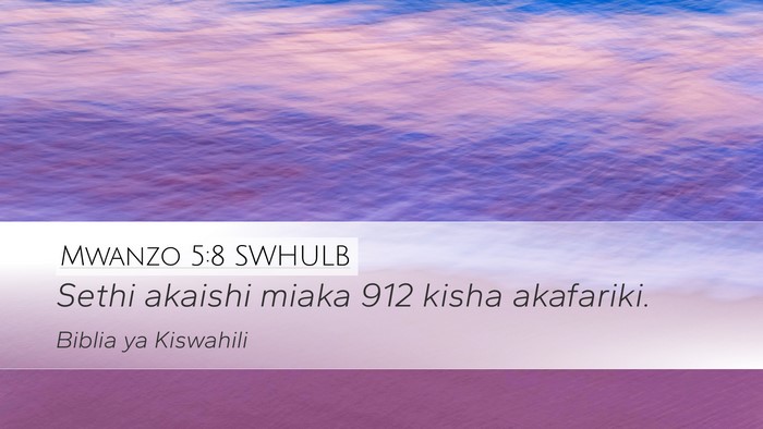 Mwanzo 5:8 SWHULB Bible Verse Image