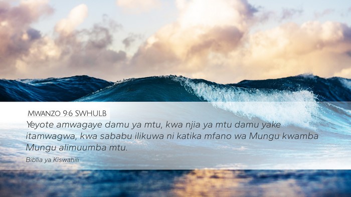 Mwanzo 9:6 SWHULB Bible Verse Image