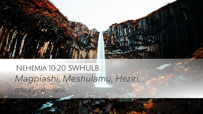 Nehemia 10:20 SWHULB Desktop Wallpaper - Magpiashi, Meshulamu, - Desktop Bible Verse Wallpaper