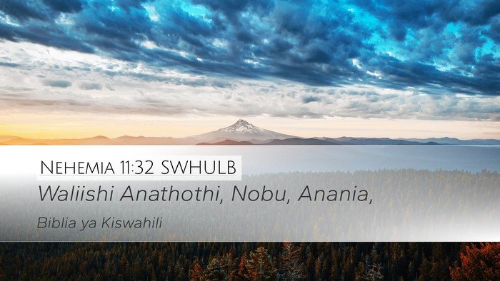 Nehemia 11:32 SWHULB Bible Verse Image