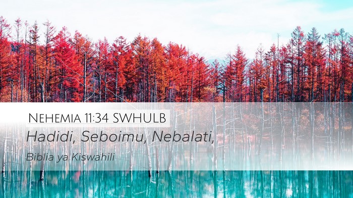 Nehemia 11:34 SWHULB Bible Verse Image