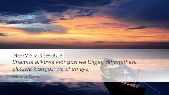 Nehemia 12:18 SWHULB Bible Verse Image
