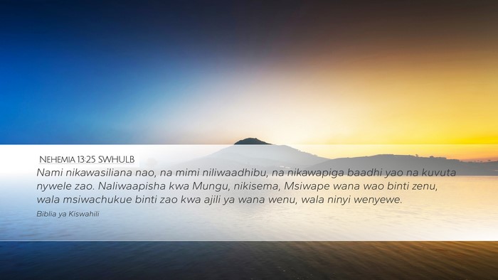 Nehemia 13:25 SWHULB Bible Verse Image