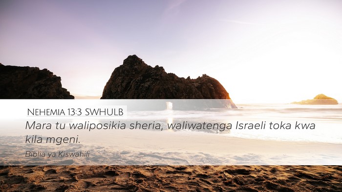 Nehemia 13:3 SWHULB Bible Verse Image