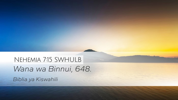 Nehemia 7:15 SWHULB Bible Verse Image