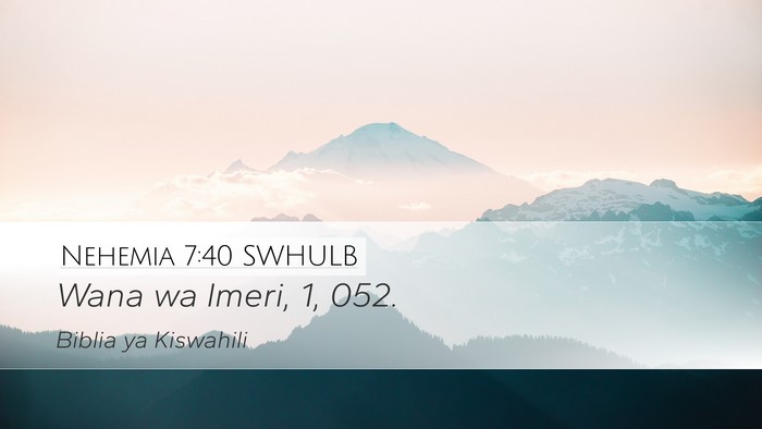 Nehemia 7:40 SWHULB Bible Verse Image