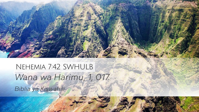 Nehemia 7:42 SWHULB Desktop Wallpaper - Wana wa Harimu, 1, - Desktop Bible Verse Wallpaper