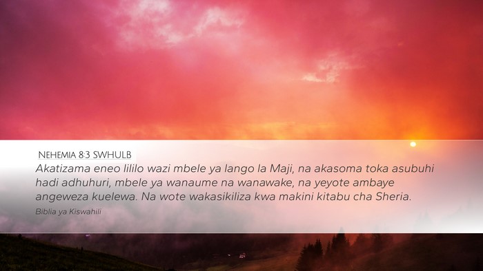 Nehemia 8:3 SWHULB Bible Verse Image