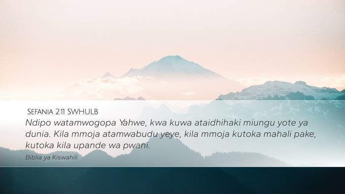 Sefania 2:11 SWHULB Bible Verse Image