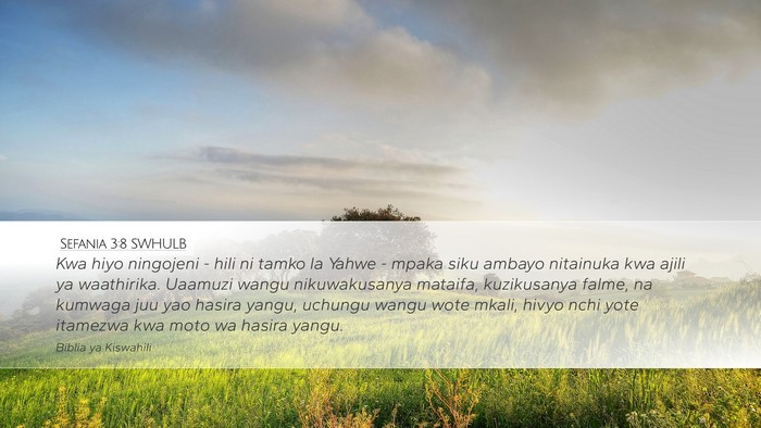 Sefania 3:8 SWHULB Bible Verse Image