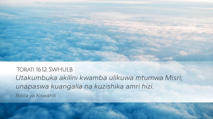 Torati 16:12 SWHULB Bible Verse Image