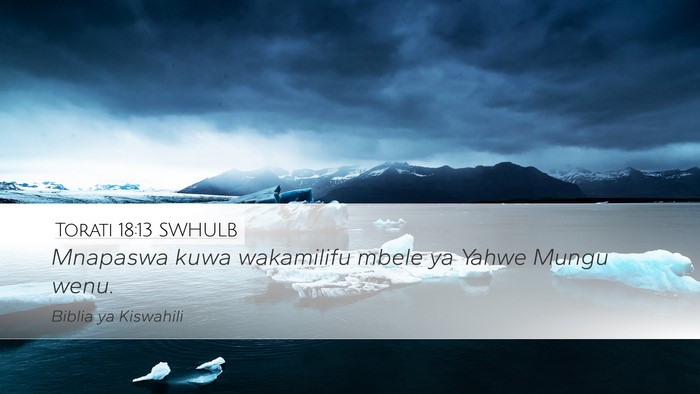 Torati 18:13 SWHULB Bible Verse Image