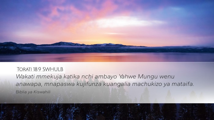 Torati 18:9 SWHULB Bible Verse Image